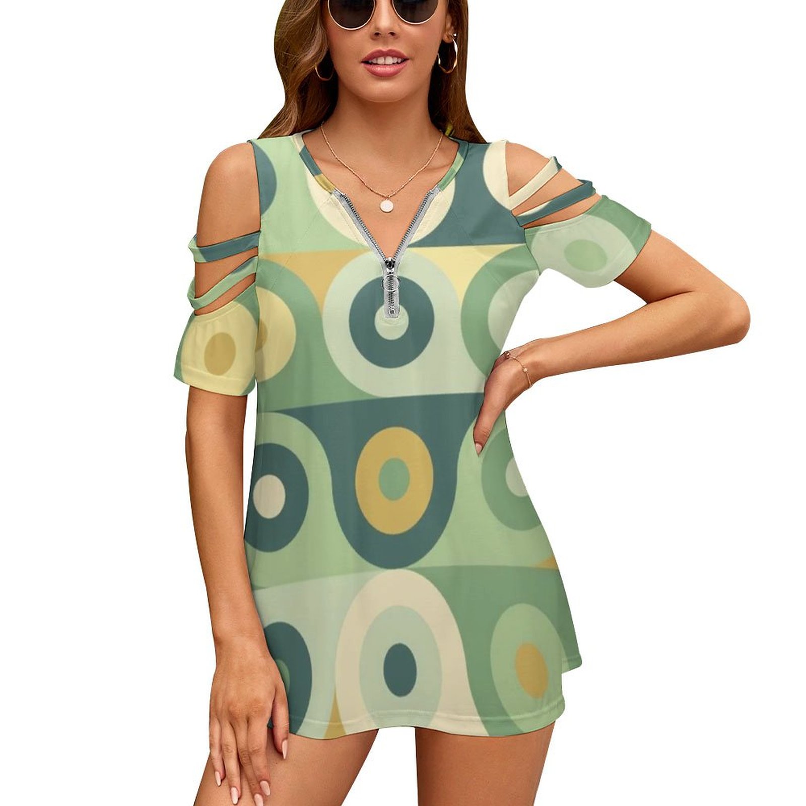 Women'S Fashion In The 70S - Groovy 70's padrão feminino zíper vários