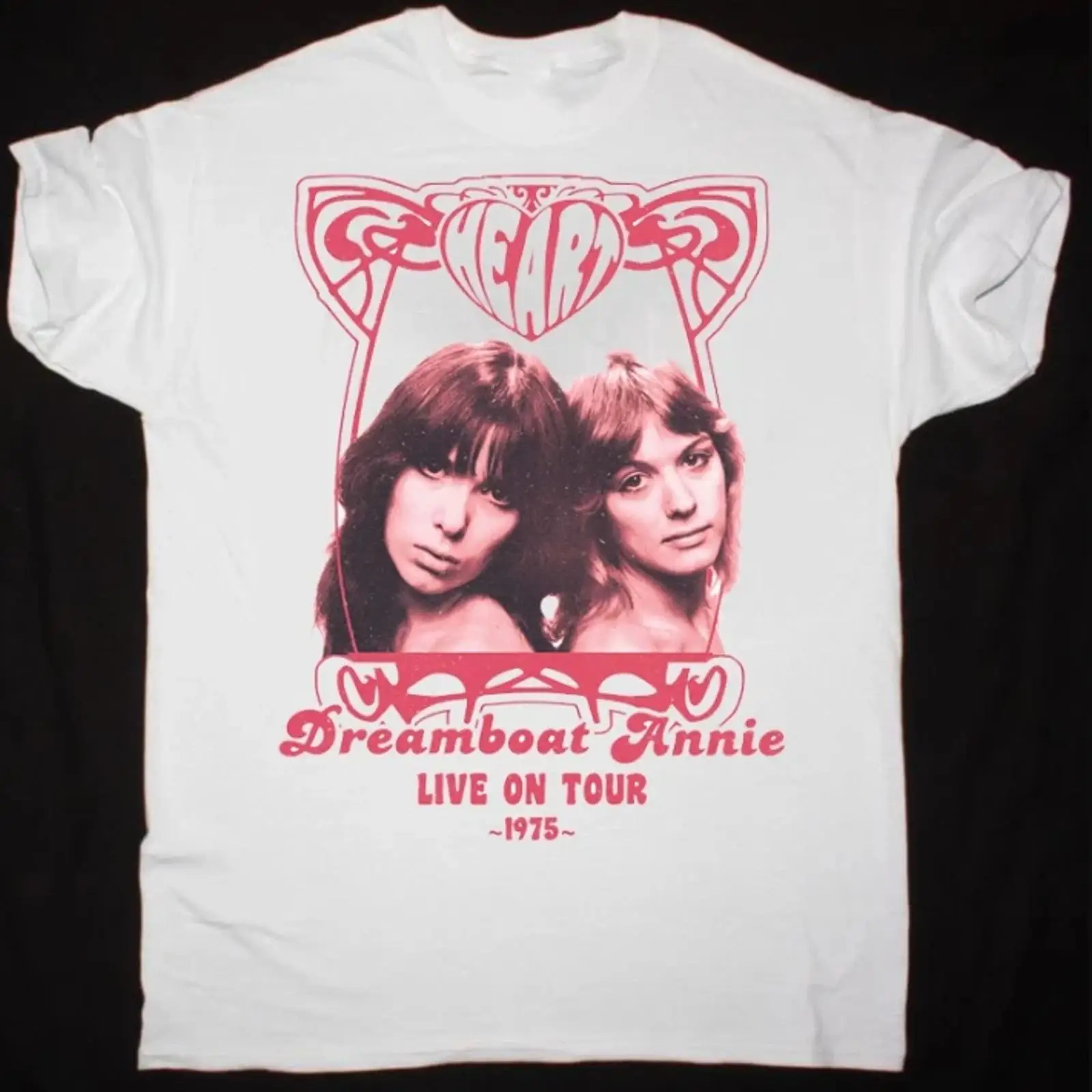 Women'S Fashion In The 70S - Camiseta Heart Band Dreamboat Annie Tour