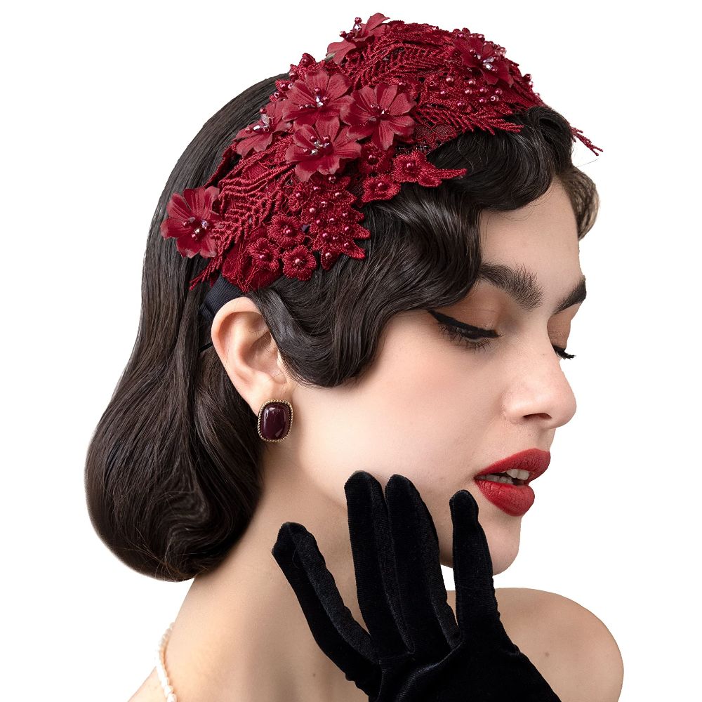 Women'S Fashion In The 50S - Mulheres Rendas Fascinators Headband, Chapéu para