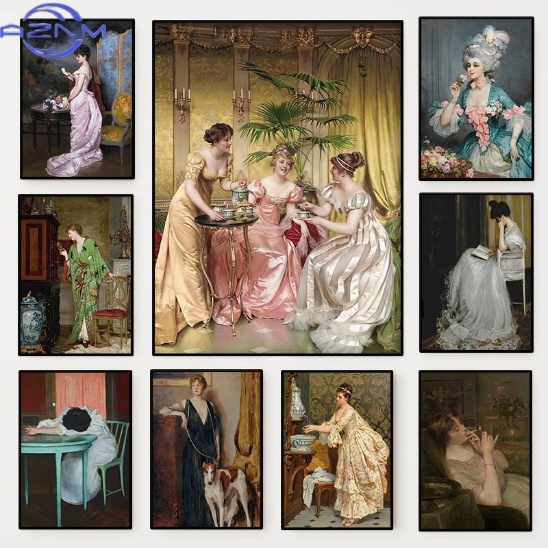Women'S Fashion Victorian - Pôster de Retrato Feminino da Renascença,