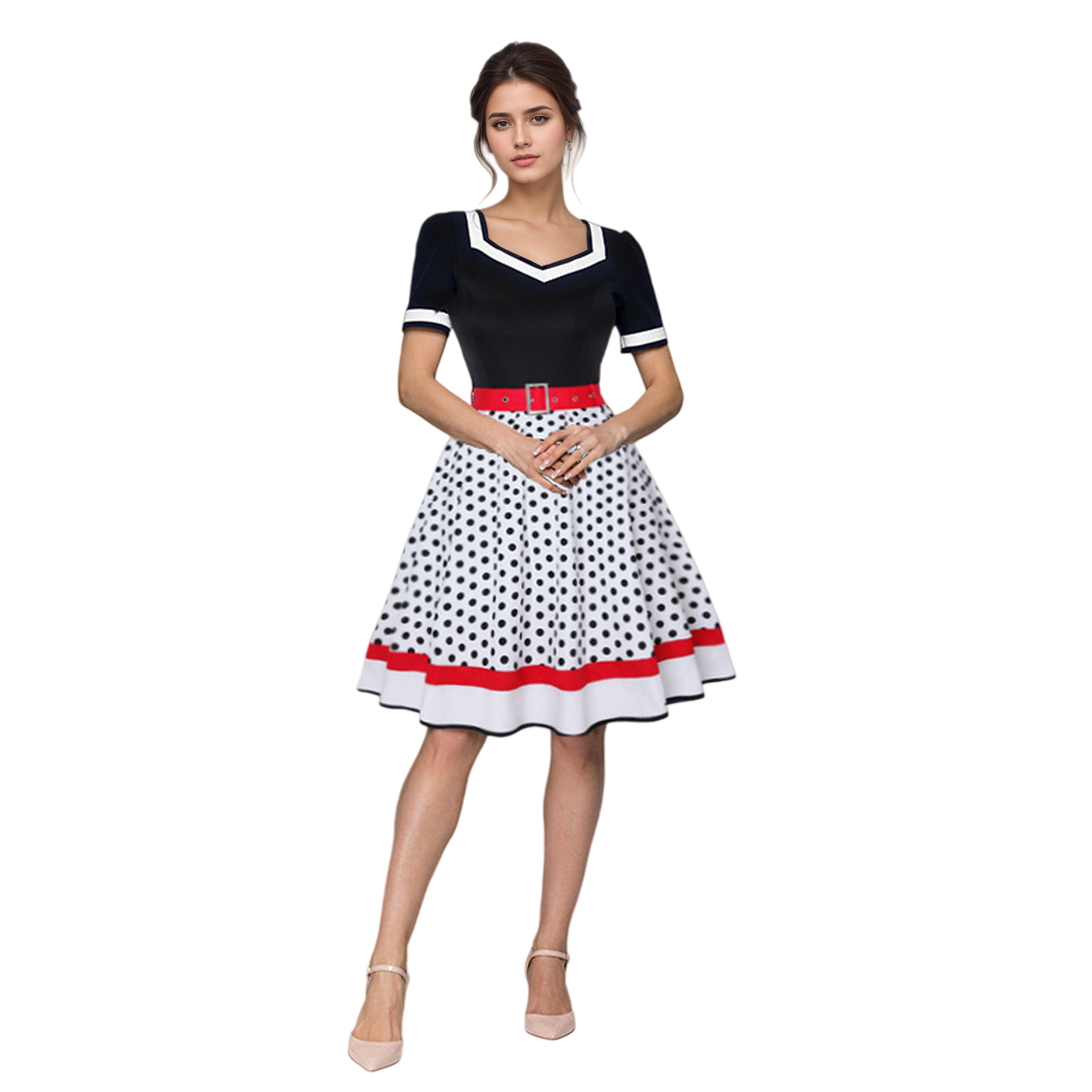 Women'S Fashion In The 50S - Vintage com decote em v manga