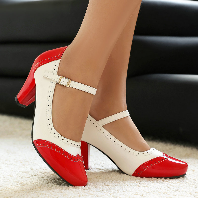 Women'S Fashion In The 50S - Sapatos Mary Jane Femininos em Couro