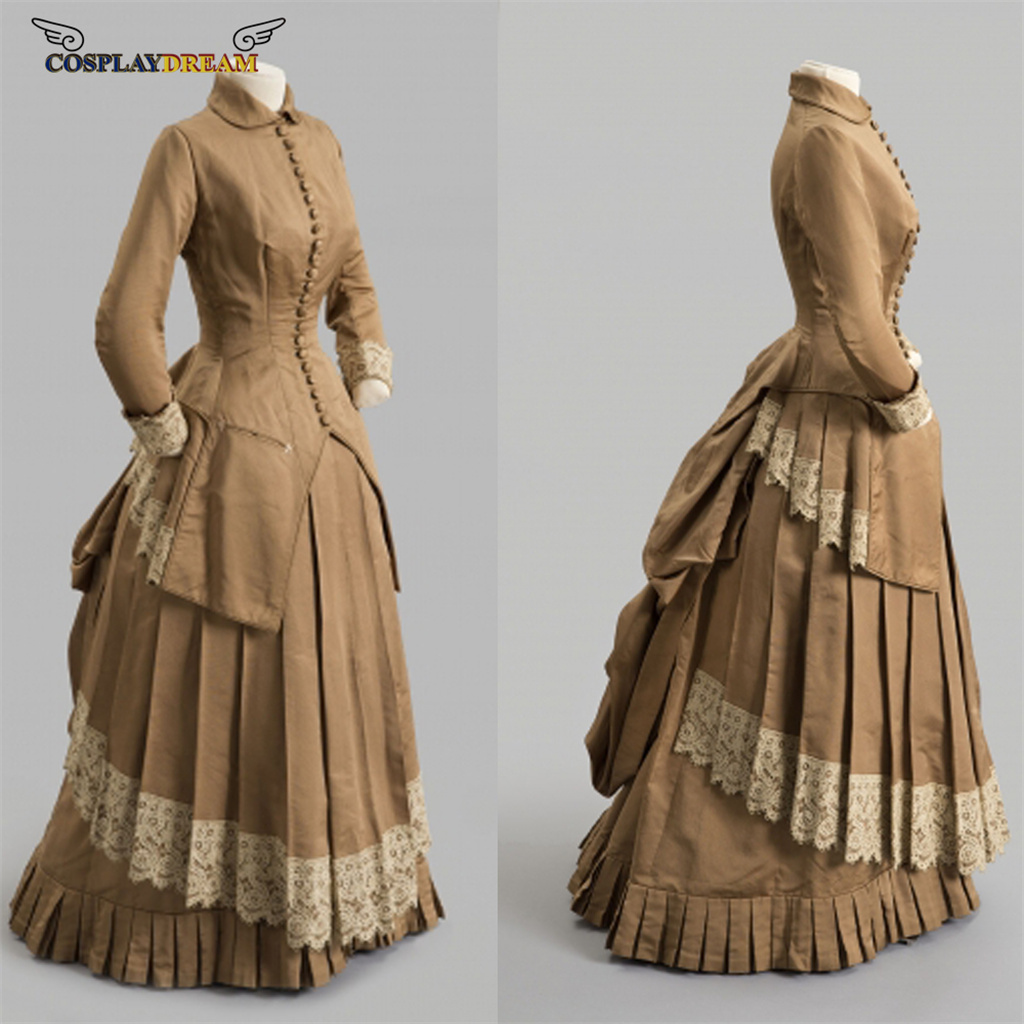 Women'S Fashion Victorian - Vestido de moda do século 19,