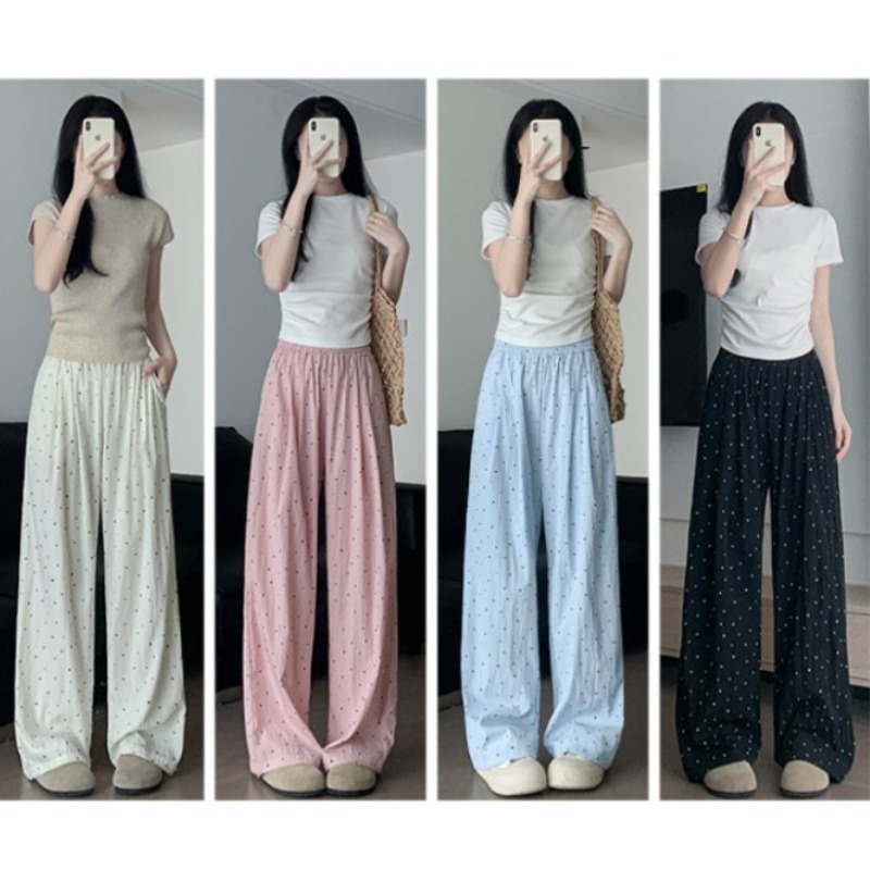 Women'S Fashion Trousers - Calças de Dormir Femininas com Poás