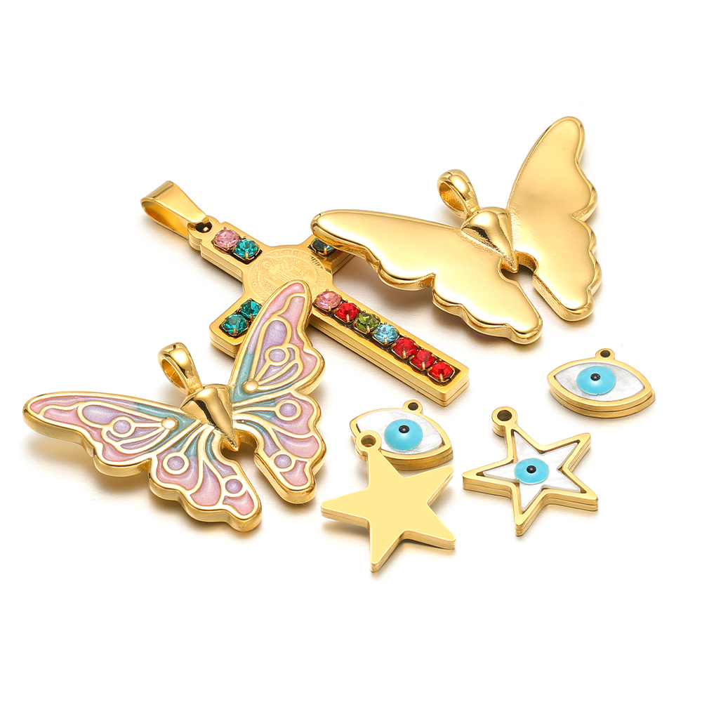 Women'S Fashion Earrings - 5 pçs/lote aço inoxidável esmalte estrela