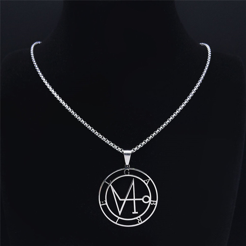 Women Fashion Icon - Colar de Aço Inoxidável com Sigilo