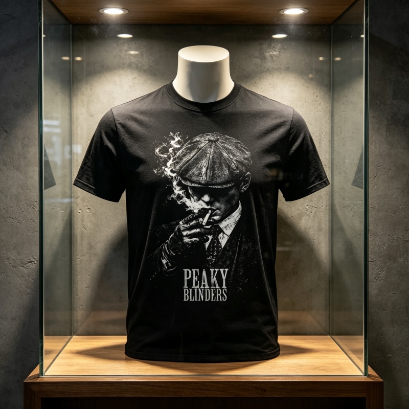 Women'S Fashion Peaky Blinders - 2026 Nova Camiseta Unissex de Algodão