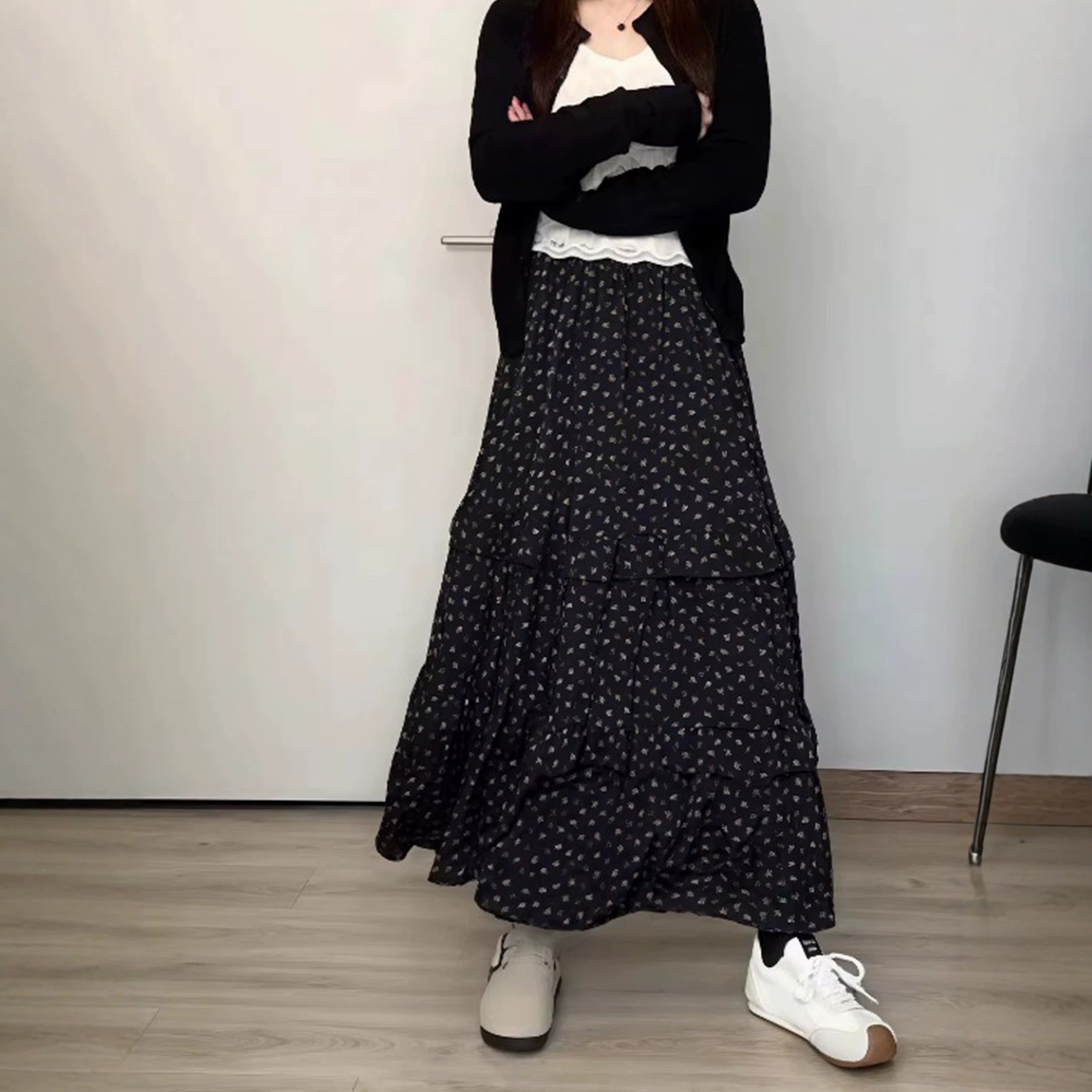 Saia midi floral para mulheres - Women'S Fashion Umbrella avaliação e preço