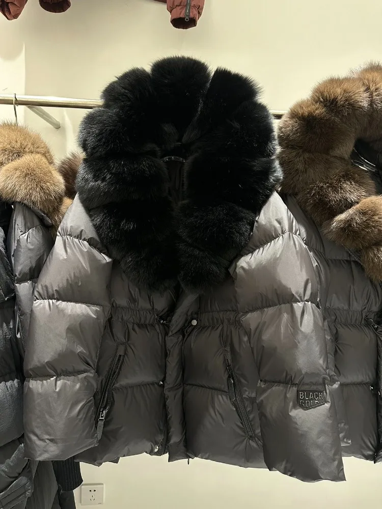 Pato branco para baixo casaco  - Women'S Fashion Parka avaliação e preço