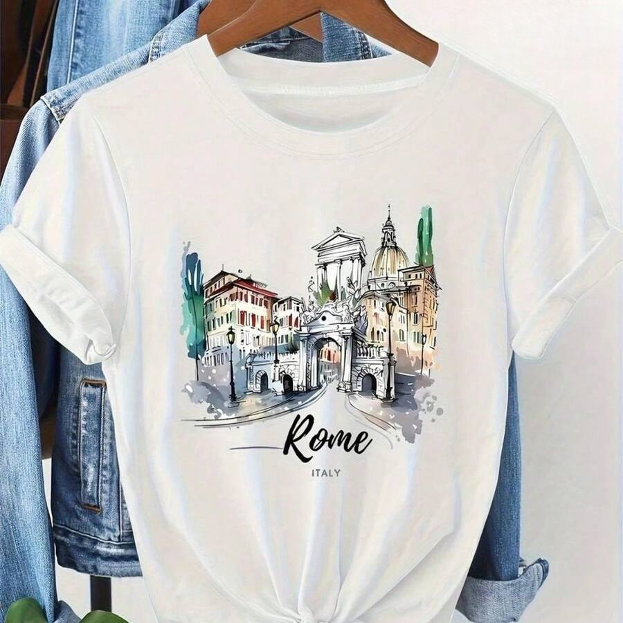 Camiseta Gráfica Feminina com  - Women Fashion Icon avaliação e preço