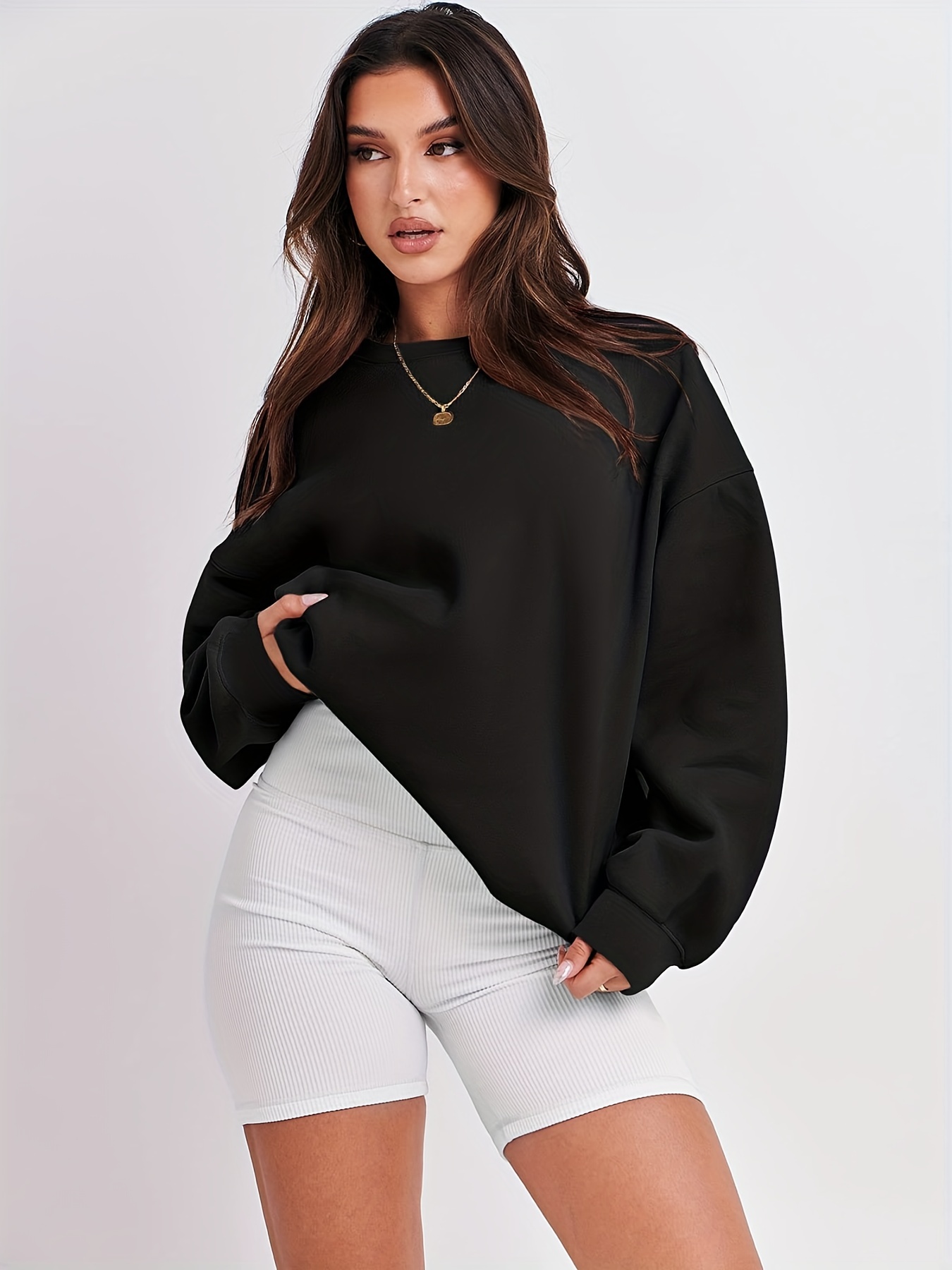 Moletom com capuz feminino plu - Hoodie Women Oversized avaliação e preço