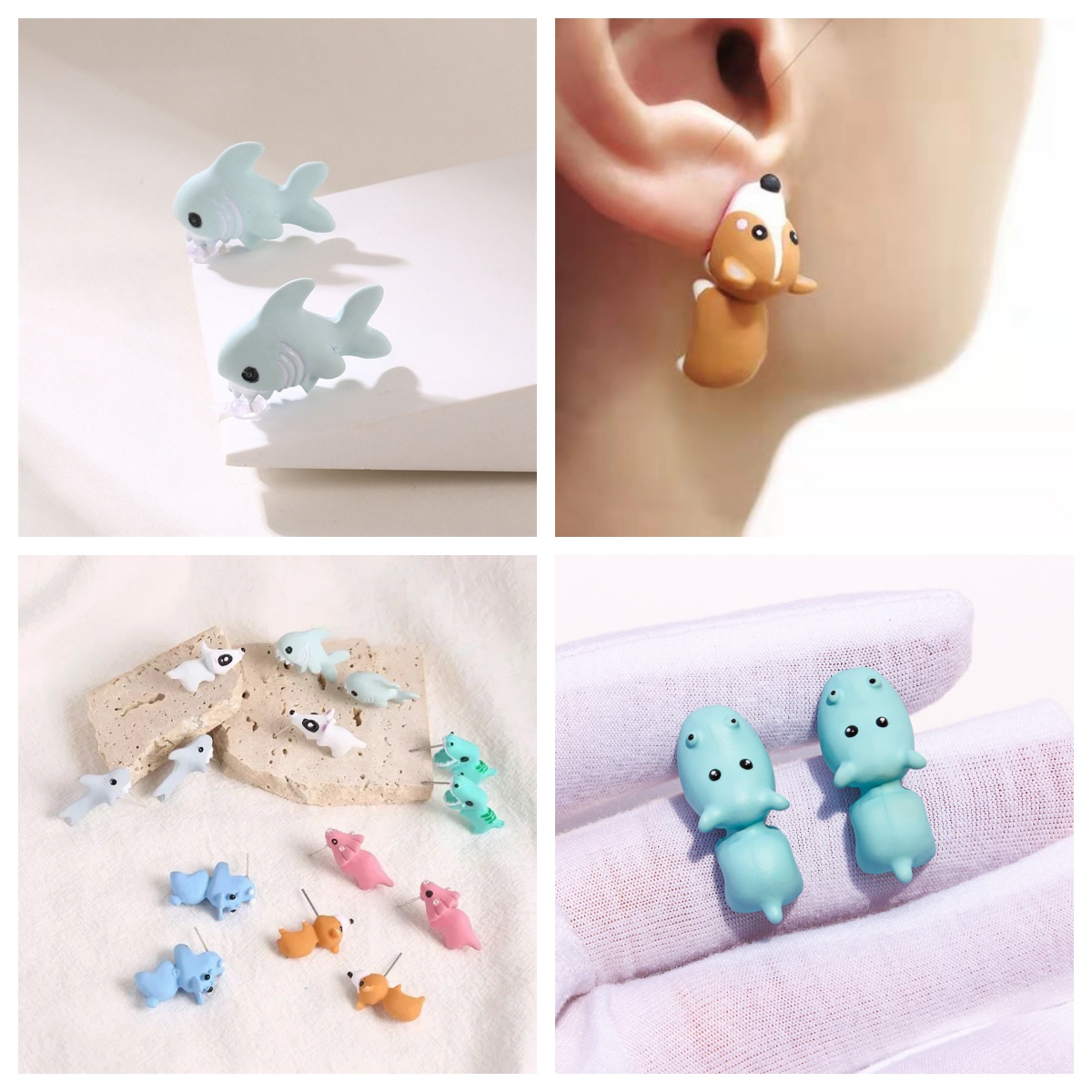 Brincos de resina com desenhos - Women'S Fashion Earrings avaliação e preço
