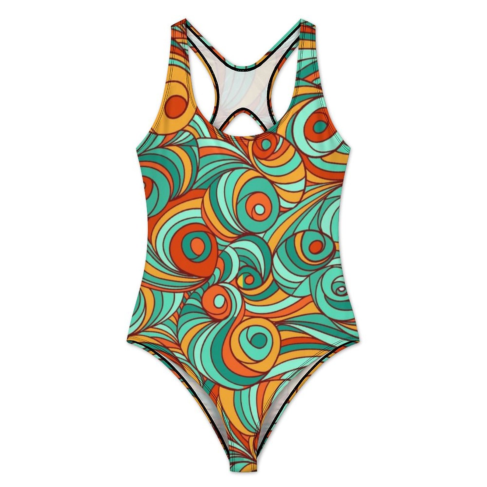 Swirling retro 70s maiô sexy l - Women'S Fashion In The 70S avaliação e preço