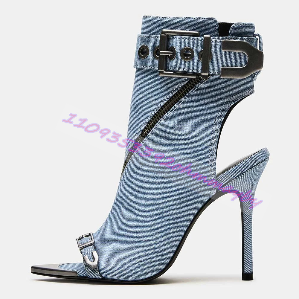 Botas de Verão em Jeans Azul c - Women'S Fashion Belts avaliação e preço