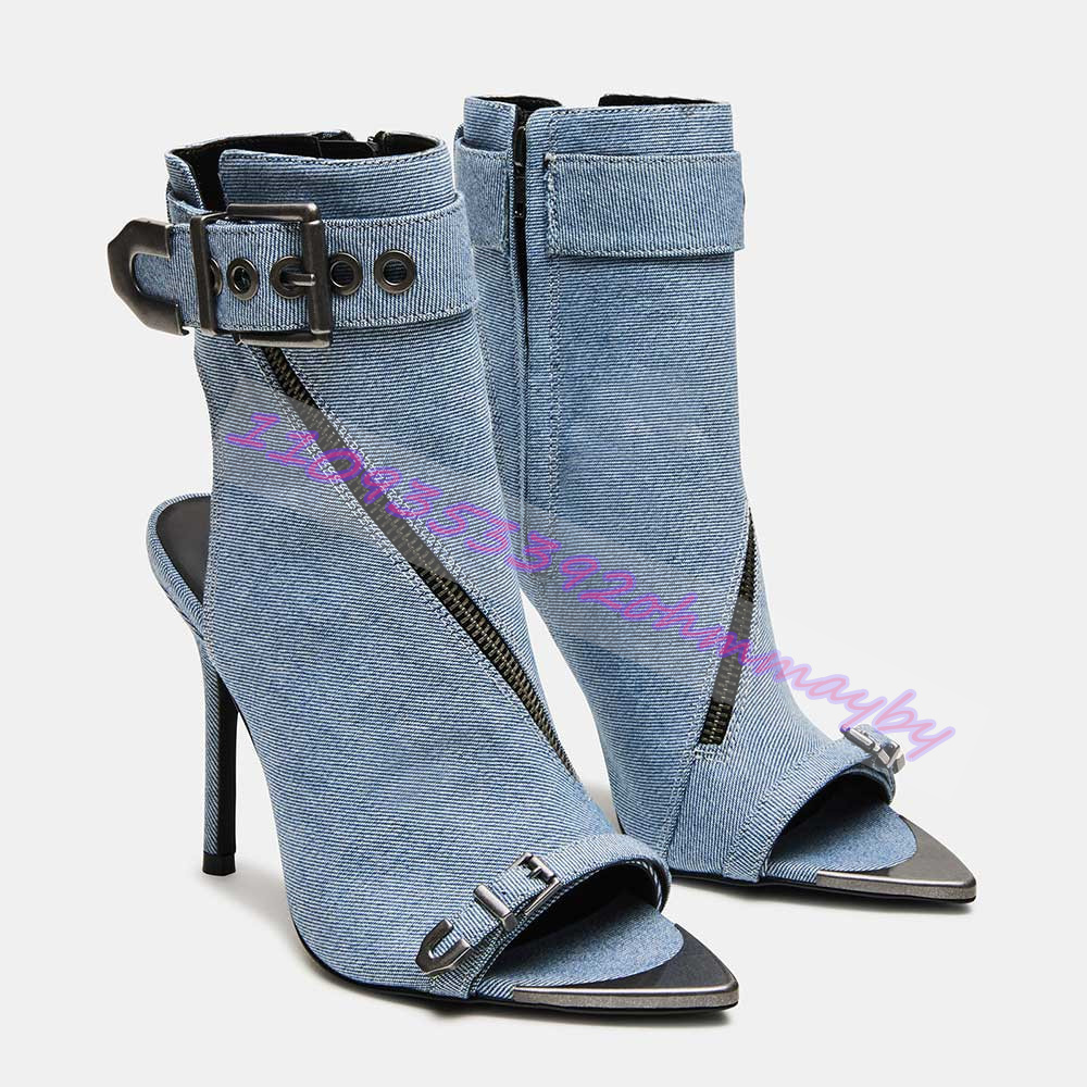 Botas de Verão em Jeans Azul c - Women'S Fashion Belts avaliação e preço