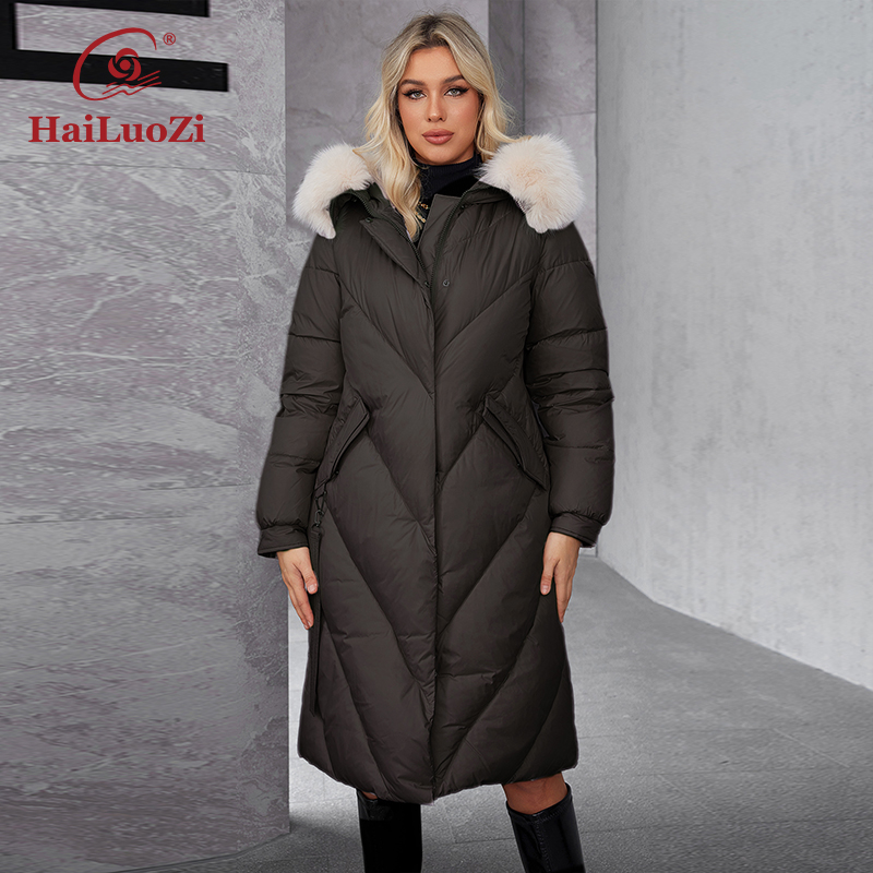 HaiLuoZi-Casaco Parka Longo co - Women'S Fashion Parka avaliação e preço