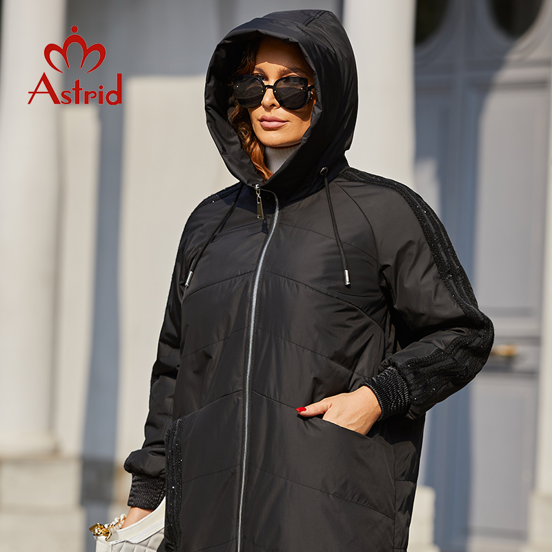 Astrid-Parkas com capuz femini - Women'S Fashion Parka avaliação e preço