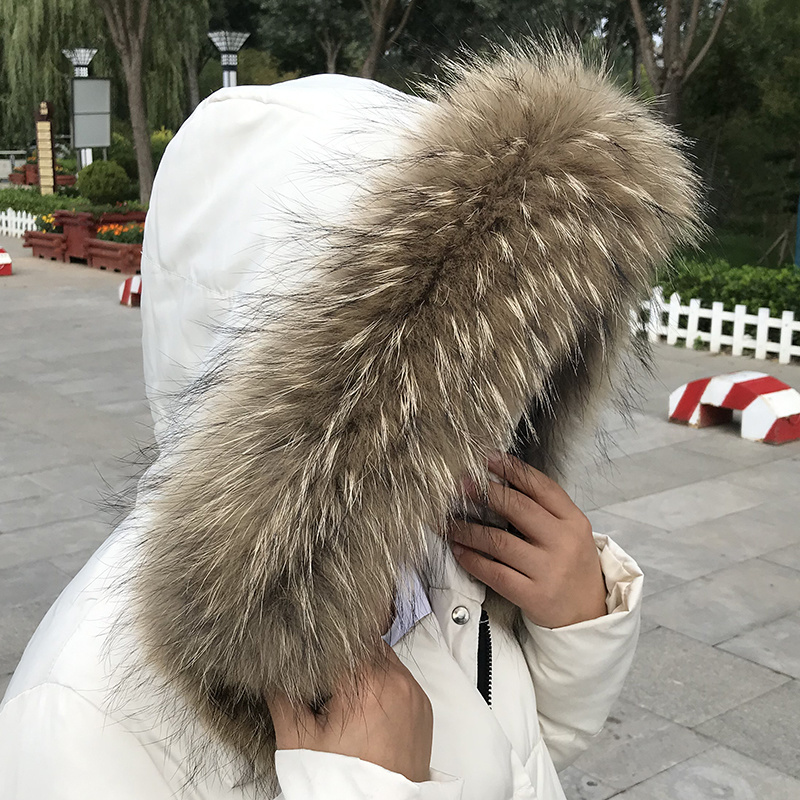 Gola de pele real para casaco  - Women'S Fashion Parka avaliação e preço