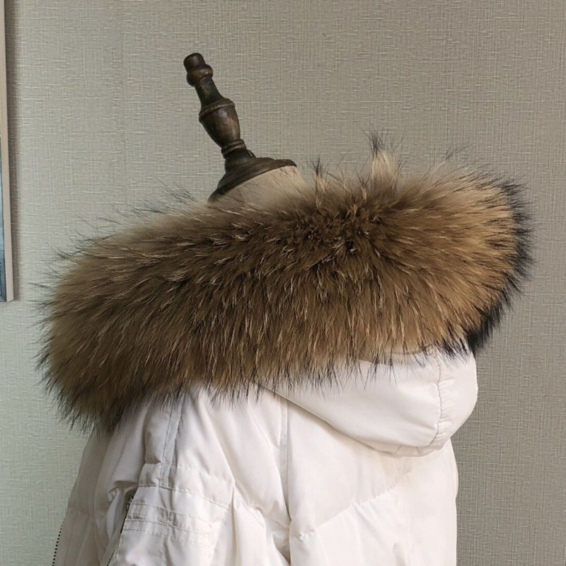 Gola de pele real para casaco  - Women'S Fashion Parka avaliação e preço