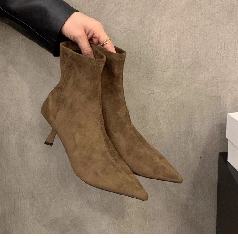 Botas Femininas de Camurça Elá - Women'S Fashion Socks avaliação e preço