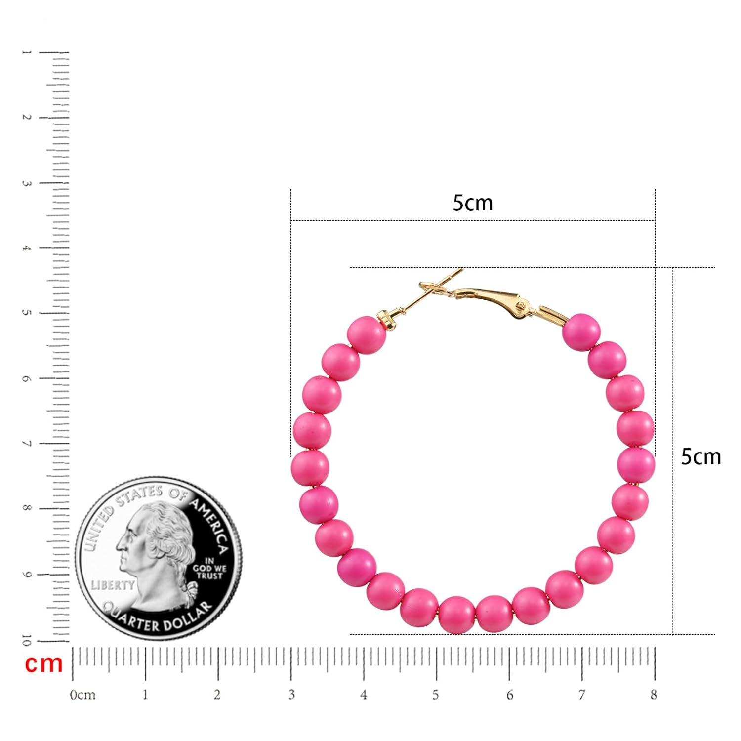 Brincos de argola com miçangas - Women'S Fashion Earrings avaliação e preço