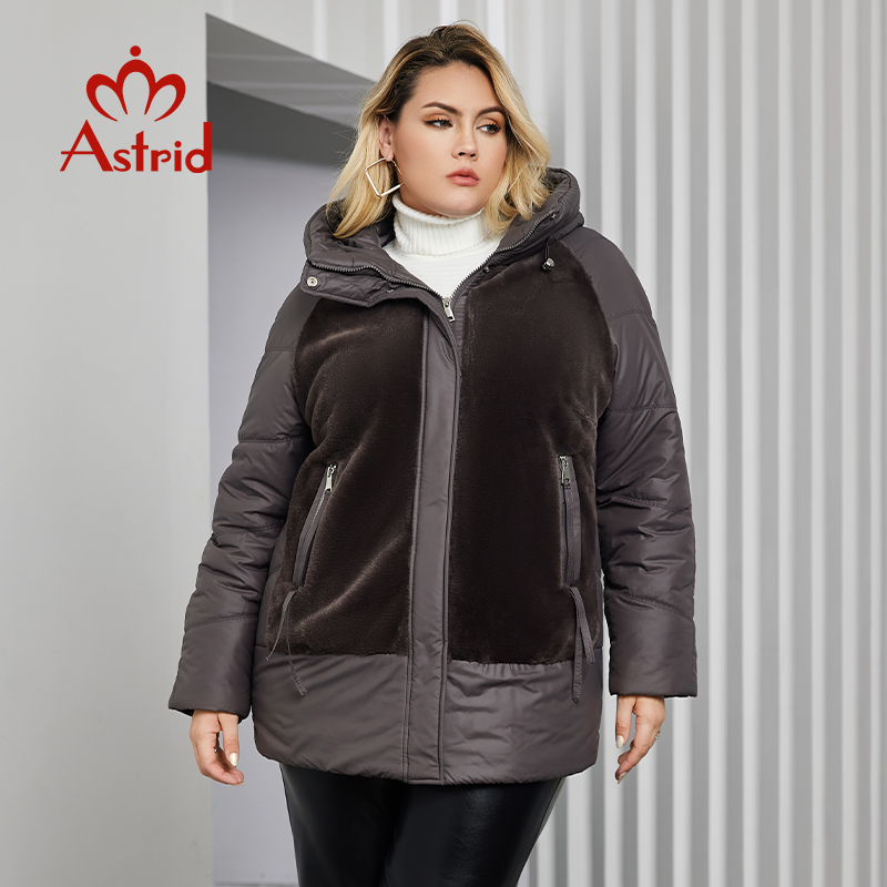 Astrid-Parka feminina de capuz - Women'S Fashion Parka avaliação e preço