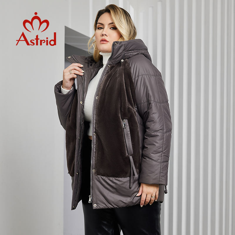 Astrid-Parka feminina de capuz - Women'S Fashion Parka avaliação e preço