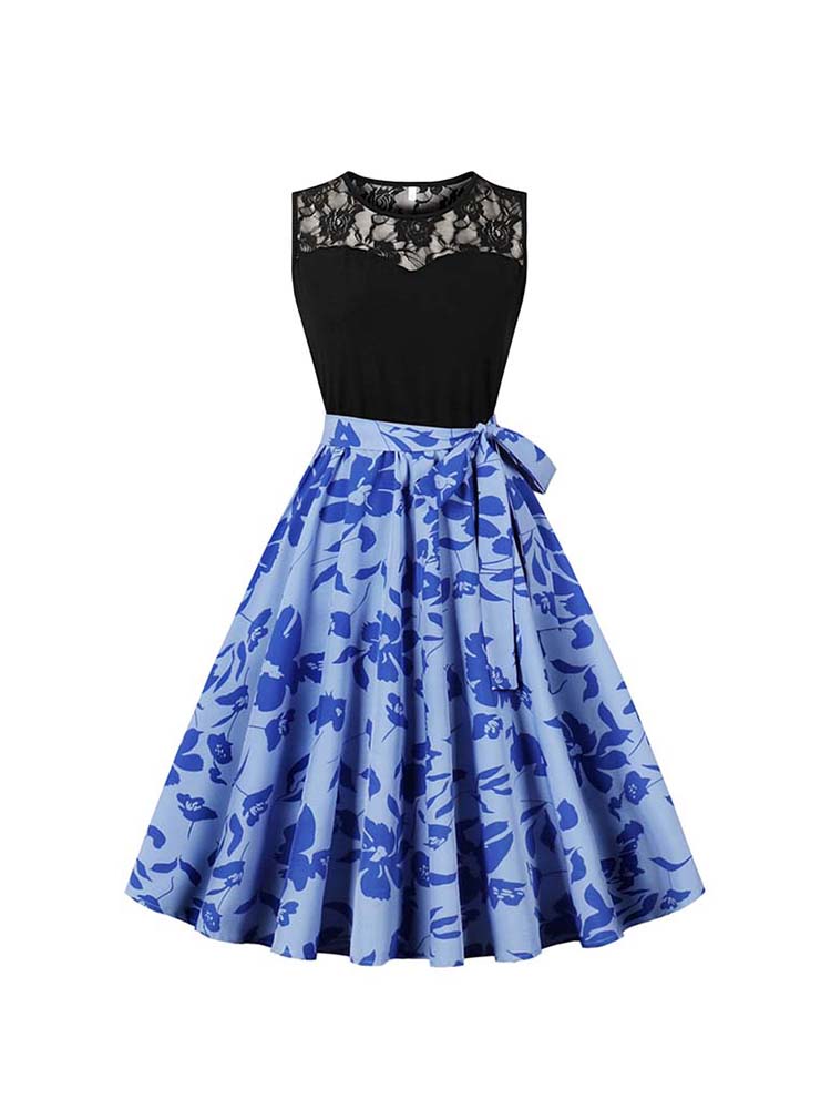 Elegante cintura alta sem mang - Women'S Fashion In The 50S avaliação e preço