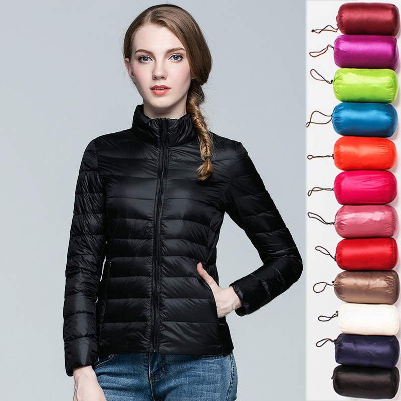 Mulheres jaqueta curta puffer  - Women'S Fashion Parka avaliação e preço