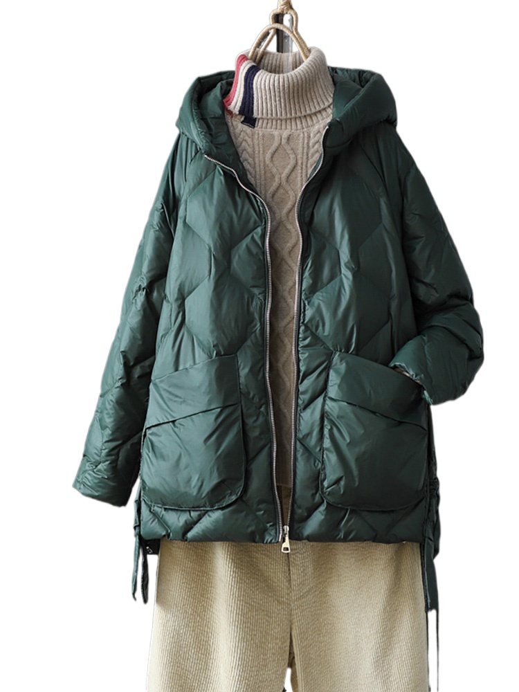 Novo inverno feminino 90% pato - Women'S Fashion Parka avaliação e preço