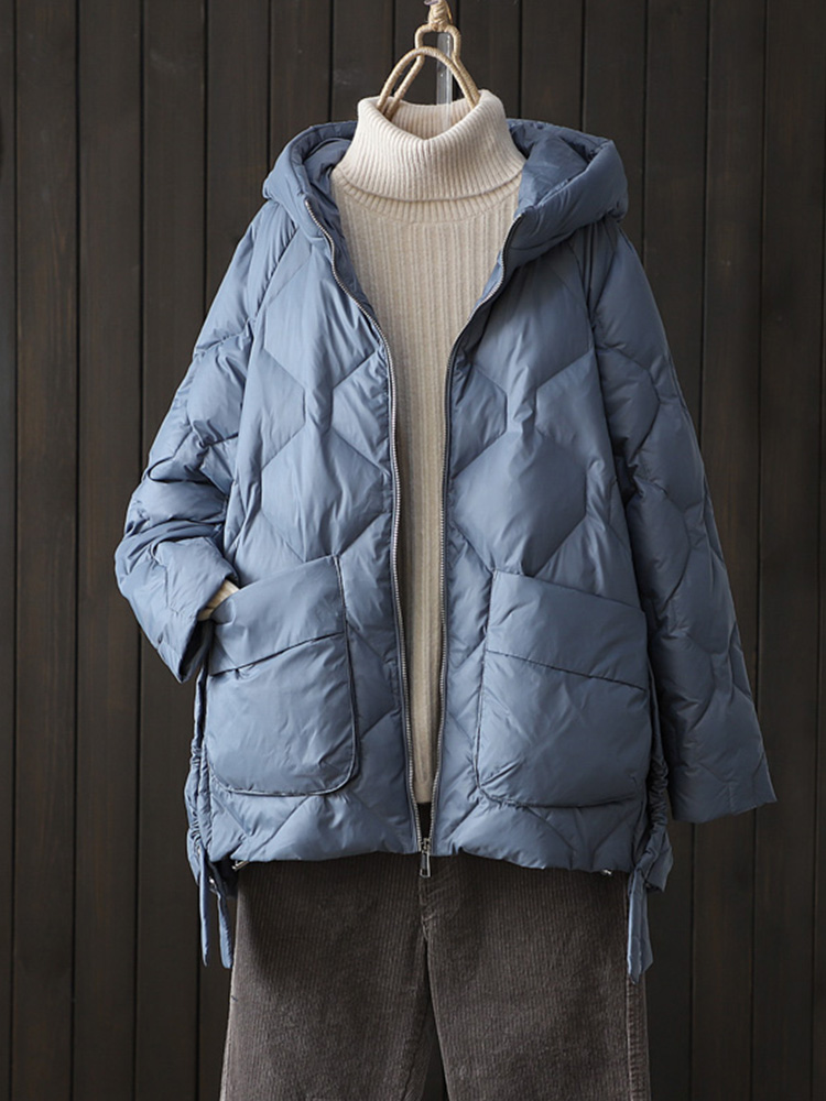 Novo inverno feminino 90% pato - Women'S Fashion Parka avaliação e preço
