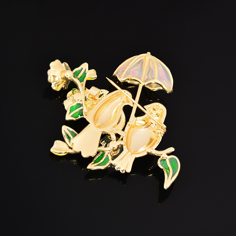 Broche Minimalista Esmaltado C - Women'S Fashion Umbrella avaliação e preço