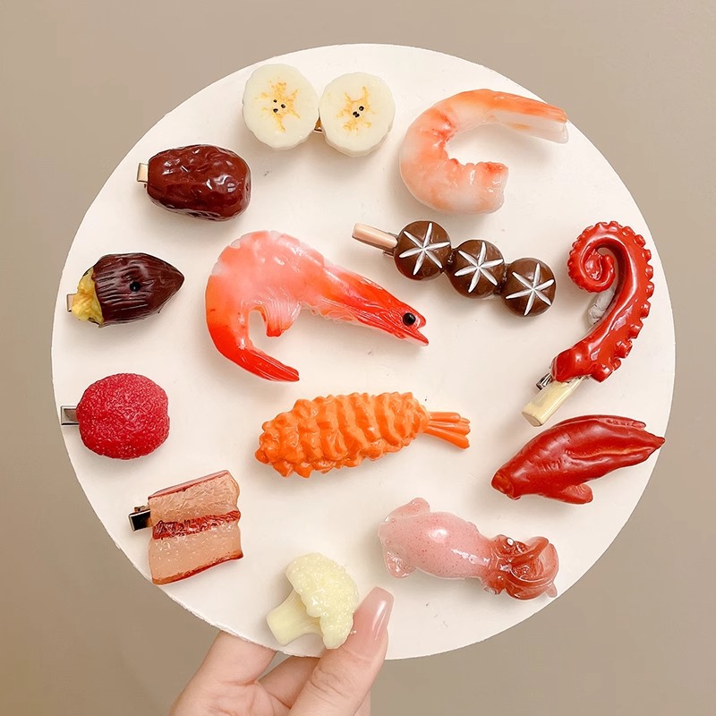 Grampo de cabelo de comida sim - Women Fashion Fun avaliação e preço