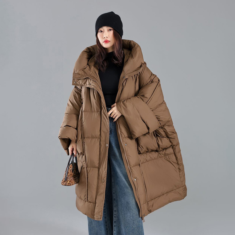 Inverno sólido gola solta para - Women'S Fashion Parka avaliação e preço